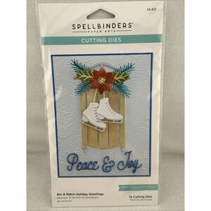 Spellbinders Etched Cutting Dies S5-521‎ Mix & Match Holiday Greetings - 19 Dies